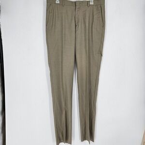 Vintage Balmain Pants Mens 50R Pleated Tan Beige Dress Luxury Trousers